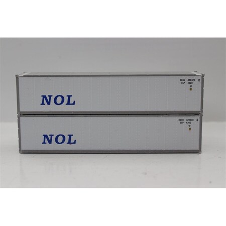Jacksonville Terminal N Scale NOL 40 ft. Container - Pack of 2 JTC405658